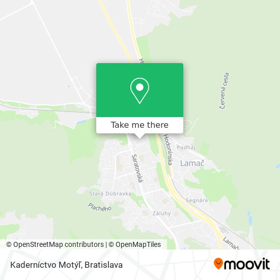 Kaderníctvo Motýľ map