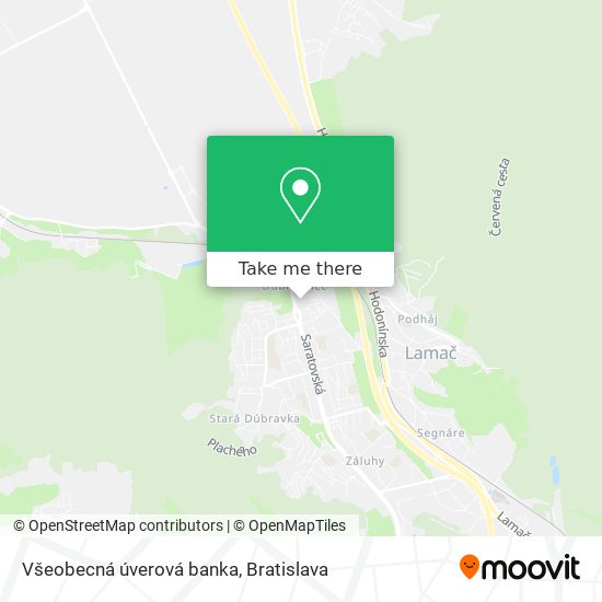 Všeobecná úverová banka map