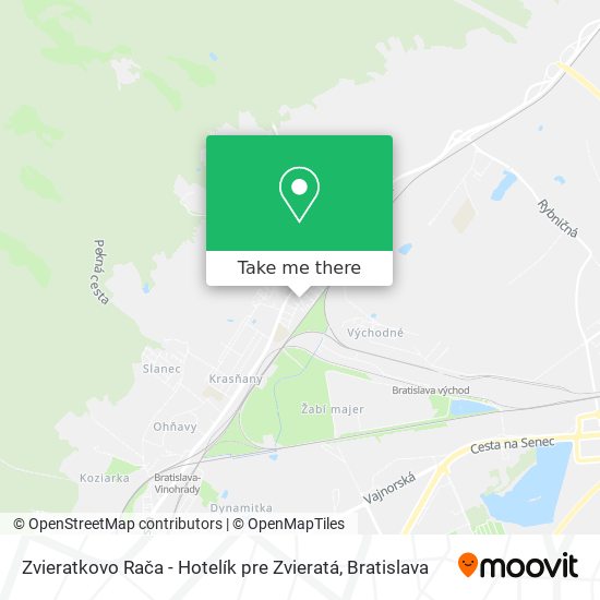 Zvieratkovo Rača - Hotelík pre Zvieratá map