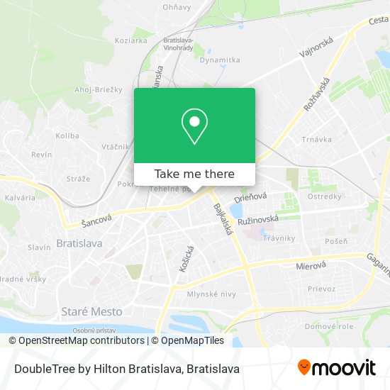 DoubleTree by Hilton Bratislava map