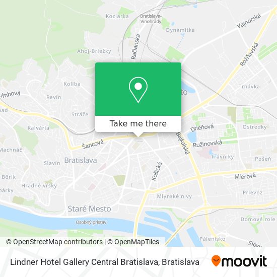 Lindner Hotel Gallery Central Bratislava map