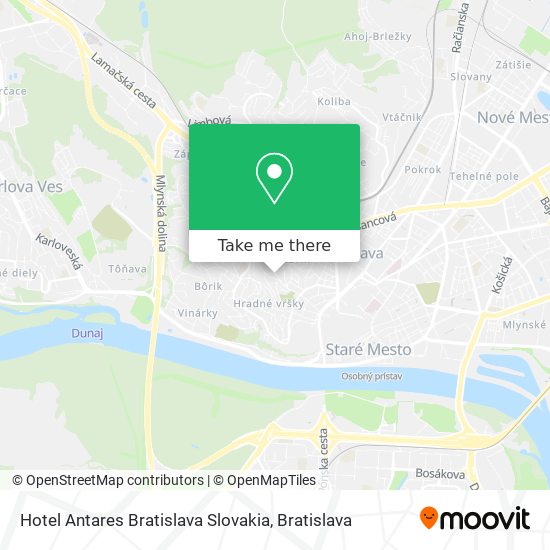 Hotel Antares Bratislava Slovakia map