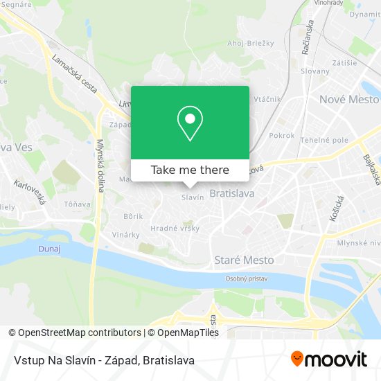 Vstup Na Slavín - Západ map