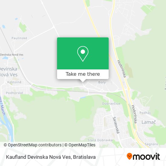 Kaufland Devínska Nová Ves map