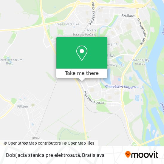 Dobíjacia stanica pre elektroautá map