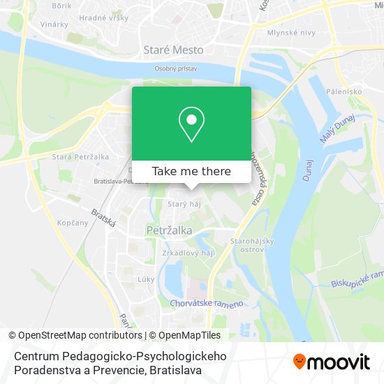 Centrum Pedagogicko-Psychologickeho Poradenstva a Prevencie map