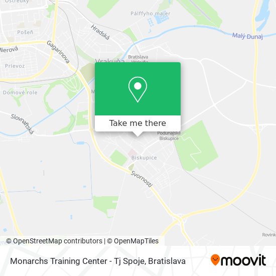 Monarchs Training Center - Tj Spoje map