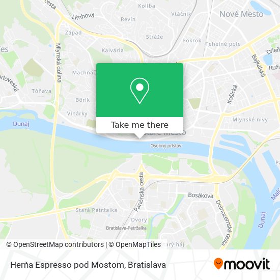 Herňa Espresso pod Mostom map