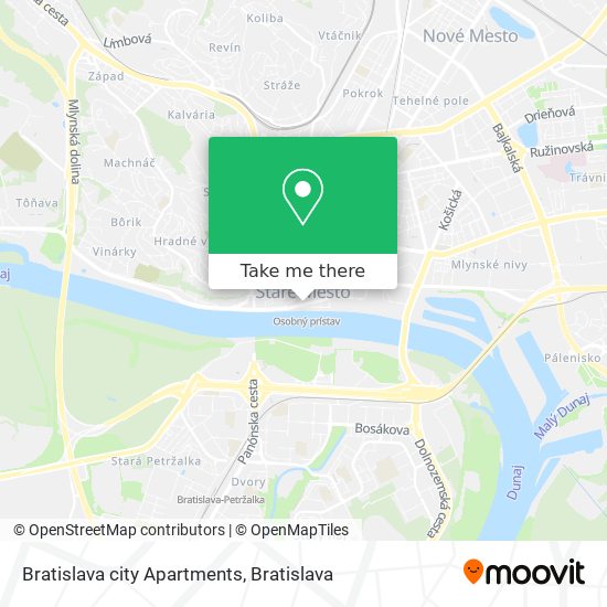 Bratislava city Apartments map