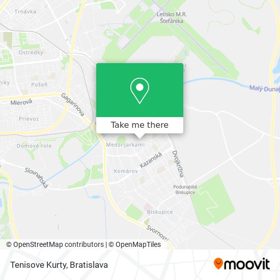 Tenisove Kurty map