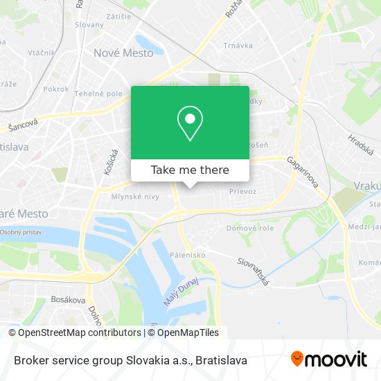 Broker service group Slovakia a.s. map