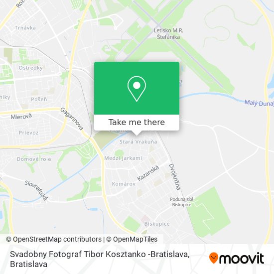 Svadobny Fotograf Tibor Kosztanko -Bratislava map