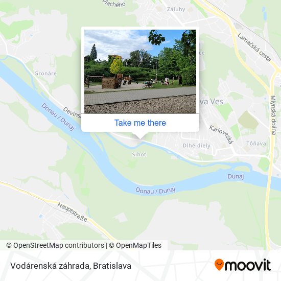 Vodárenská záhrada map