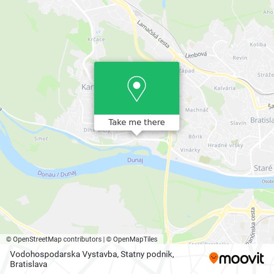 Vodohospodarska Vystavba, Statny podnik map