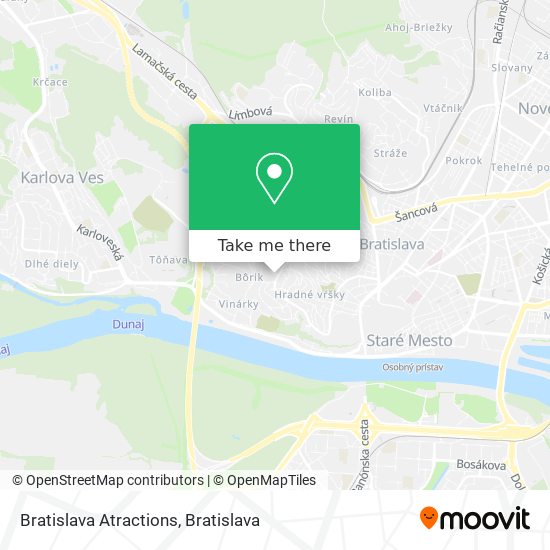 Bratislava Atractions map