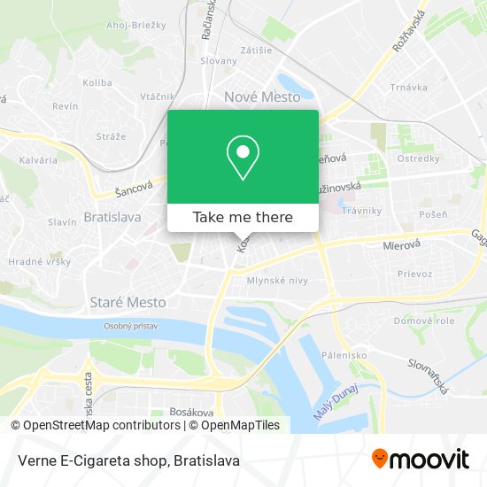 Verne E-Cigareta shop map