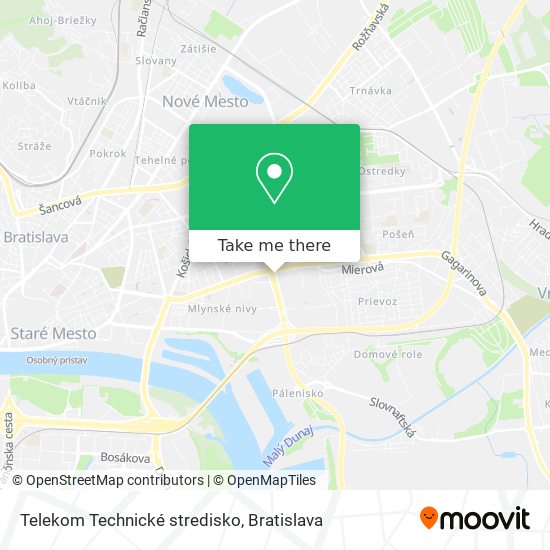 Telekom Technické stredisko map