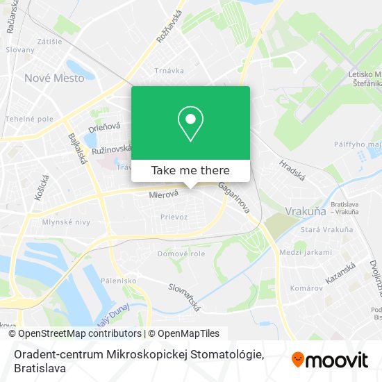 Oradent-centrum Mikroskopickej Stomatológie map