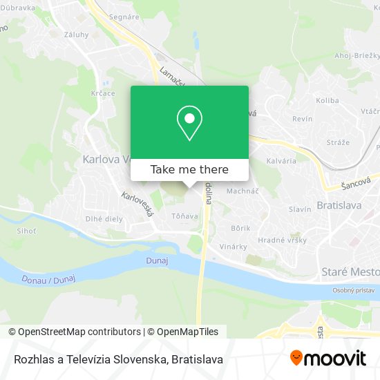 Rozhlas a Televízia Slovenska map