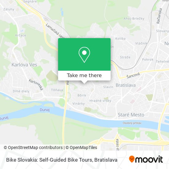 Bike Slovakia: Self-Guided Bike Tours map