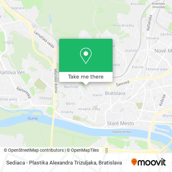 Sediaca - Plastika Alexandra Trizuljaka map