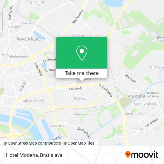 Hotel Modena map