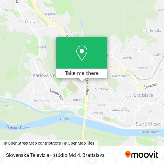 Slovenská Televízia - štúdio Md 4 map