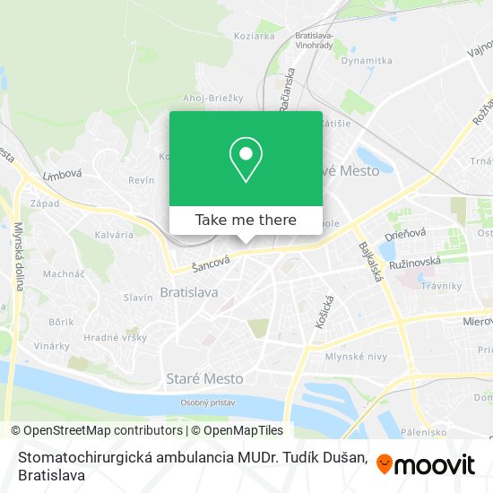 Stomatochirurgická ambulancia MUDr. Tudík Dušan map