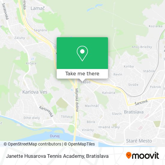 Janette Husarova Tennis Academy map