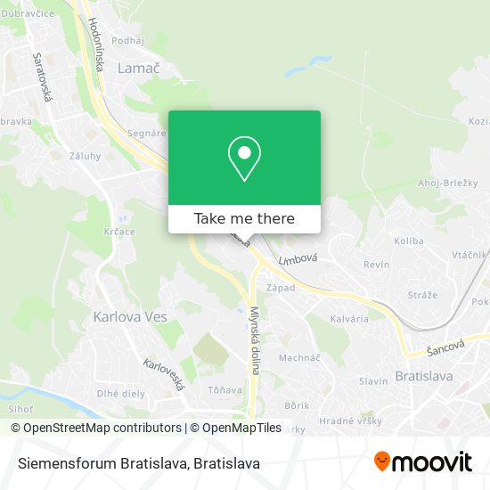 Siemensforum Bratislava map