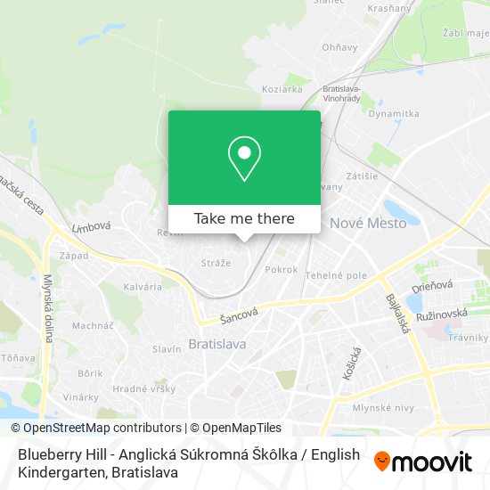 Blueberry Hill - Anglická Súkromná Škôlka / English Kindergarten map