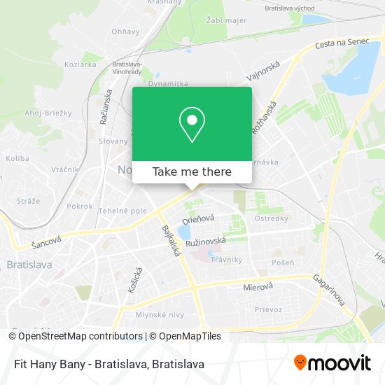 Fit Hany Bany - Bratislava map