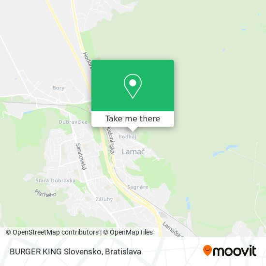 BURGER KING Slovensko map