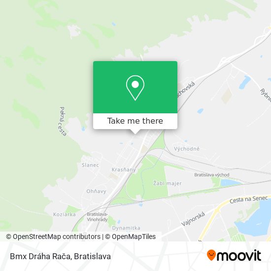 Bmx Dráha Rača map