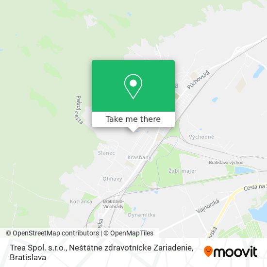 Trea Spol. s.r.o., Neštátne zdravotnícke Zariadenie map