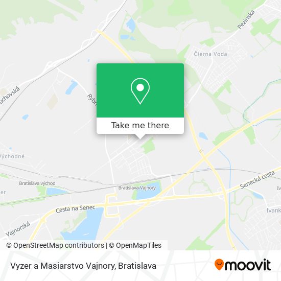 Vyzer a Masiarstvo Vajnory map