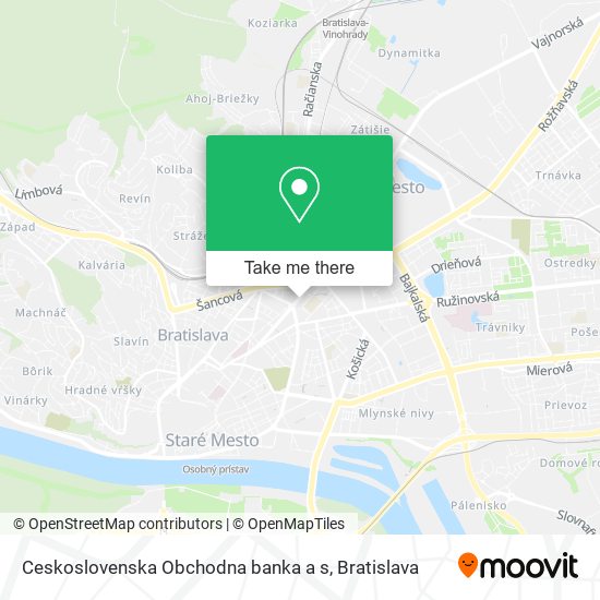 Ceskoslovenska Obchodna banka a s map