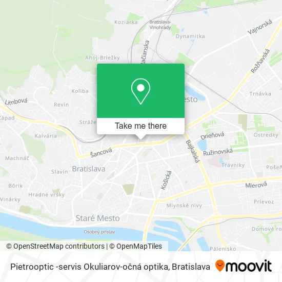 Pietrooptic -servis Okuliarov-očná optika map