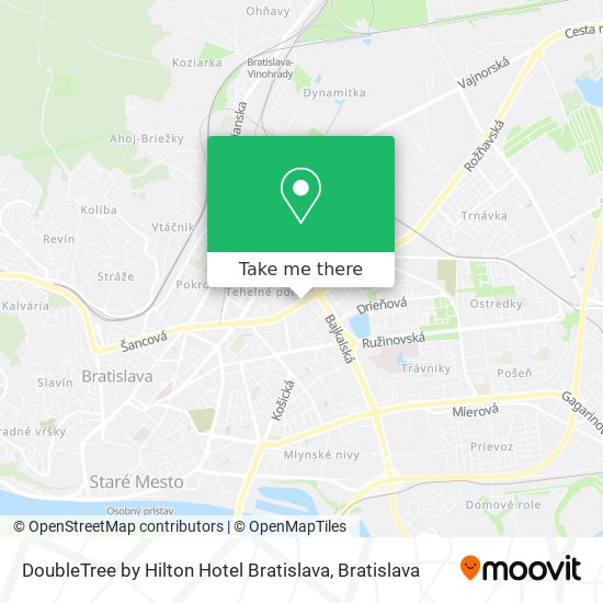 DoubleTree by Hilton Hotel Bratislava map