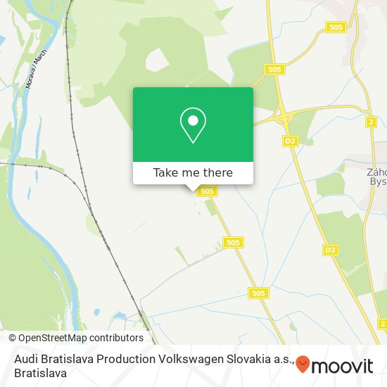 Audi Bratislava Production Volkswagen Slovakia a.s. map