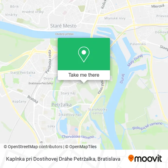 Kaplnka pri Dostihovej Dráhe Petržalka map