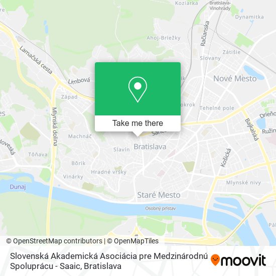 Slovenská Akademická Asociácia pre Medzinárodnú Spoluprácu - Saaic map