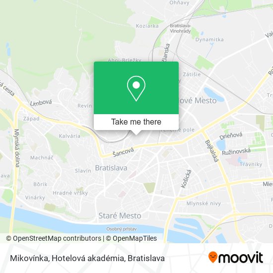 Mikovínka, Hotelová akadémia map