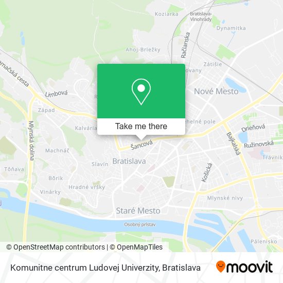 Komunitne centrum Ludovej Univerzity map