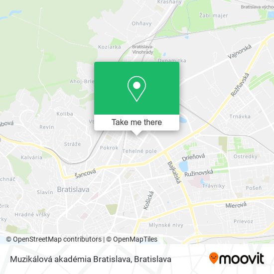 Muzikálová akadémia Bratislava map