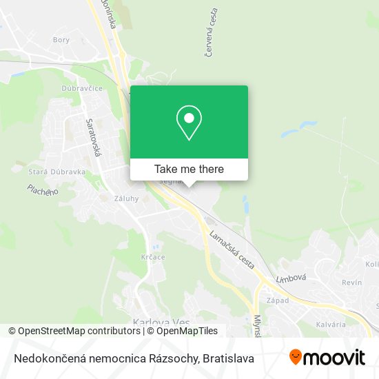 Nedokončená nemocnica Rázsochy map