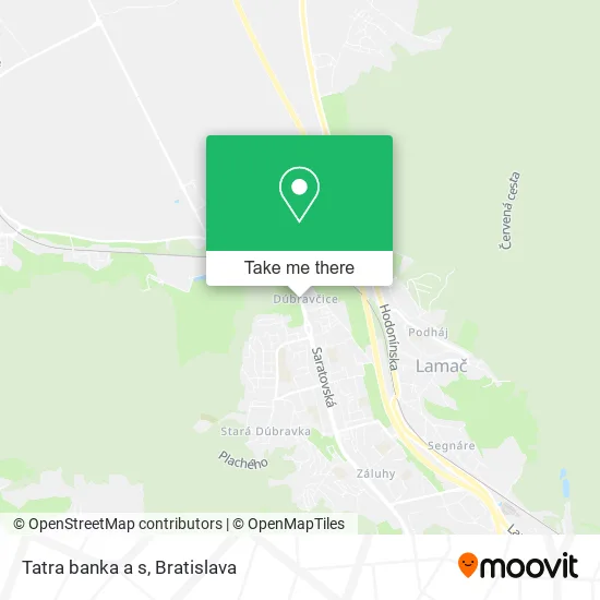 Tatra banka a s map