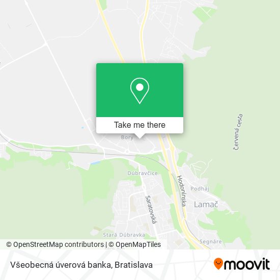 Všeobecná úverová banka map