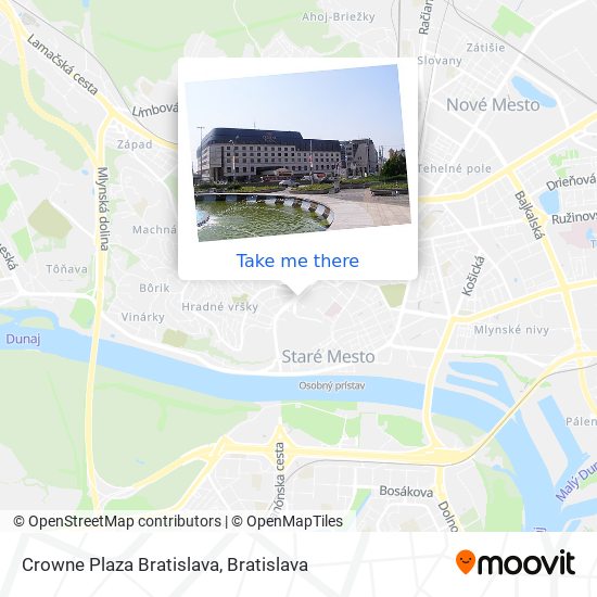 Crowne Plaza Bratislava map