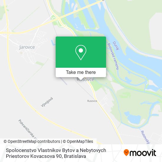 Spolocenstvo Vlastnikov Bytov a Nebytovych Priestorov Kovacsova 90 map